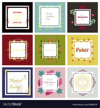 Set of typographic backgrounds motivational vector image Set of typographic backgrounds motivational vector image