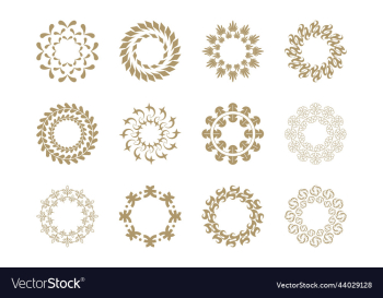 set of unique abstract pattern design