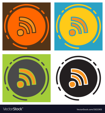 Set of unusual look wifi signal vector image Set of unusual look wifi signal vector image