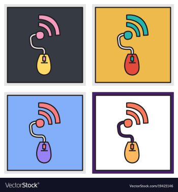 Set of unusual look wifi signal vector image Set of unusual look wifi signal vector image