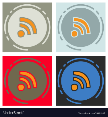 Set of unusual look wifi signal vector image Set of unusual look wifi signal vector image