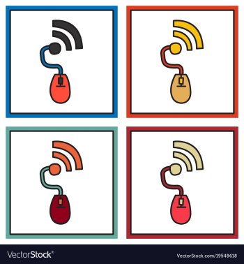 Set of unusual look wifi signal vector image Set of unusual look wifi signal vector image