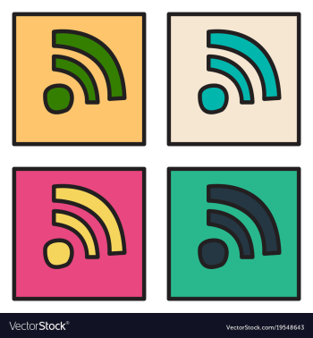 Set of unusual look wifi signal vector image Set of unusual look wifi signal vector image