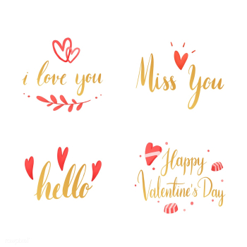 Set of valentines day typography vector | Free stock vector - 511768 Set of valentines day typography vector | Free stock vector - 511768