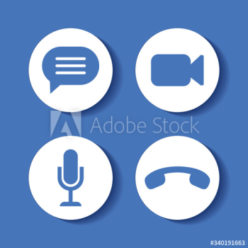 set of video conference icons design set of video conference icons design