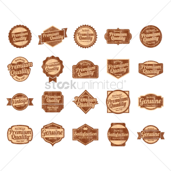Set of vintage label icons Set of vintage label icons