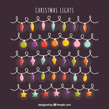 Set of vintage lights in vintage style Set of vintage lights in vintage style