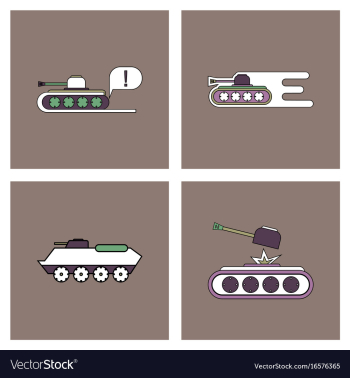 Set of war gagets in color sets on backgrounds vector image Set of war gagets in color sets on backgrounds vector image