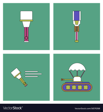 Set of war gagets in color sets on backgrounds vector image Set of war gagets in color sets on backgrounds vector image