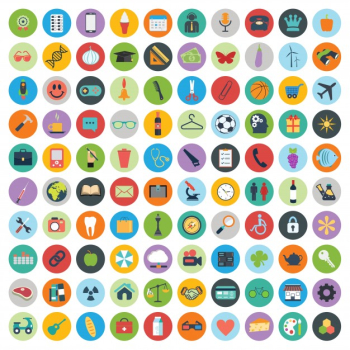 Set of web and technology development icons Free Vector Set of web and technology development icons Free Vector