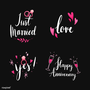 Set of wedding and love typography vectors | Free stock vector - 511749 Set of wedding and love typography vectors | Free stock vector - 511749