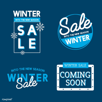 Set of winter sale badge vectors | Free stock vector - 503405 Set of winter sale badge vectors | Free stock vector - 503405
