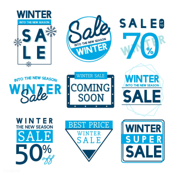 Set of winter sale badge vectors | Free stock vector - 503419 Set of winter sale badge vectors | Free stock vector - 503419