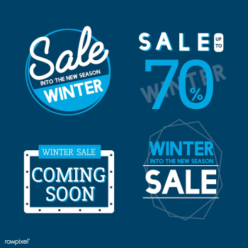 Set of winter sale badge vectors | Free stock vector - 503420 Set of winter sale badge vectors | Free stock vector - 503420