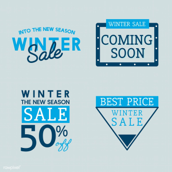 Set of winter sale badge vectors | Free stock vector - 503460 Set of winter sale badge vectors | Free stock vector - 503460