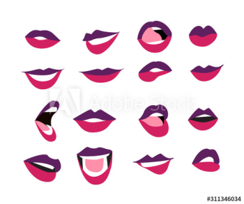 Set of woman lips Set of woman lips