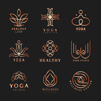 Set of yoga logo vector Set of yoga logo vector