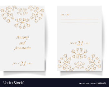 set wedding card flyer pages ornament concept