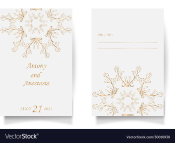 set wedding card flyer pages ornament concept