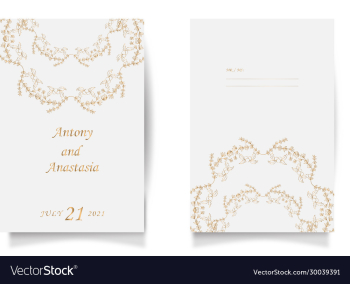 set wedding card flyer pages ornament concept