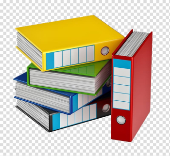 Several assorted-color book binders , Document , Colorful folders transparent background PNG clipart