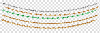 Several assorted-color necklaces illustrations, Bead Christmas tree Garland , Christmas Decorative Beads Garland transparent background PNG clipart