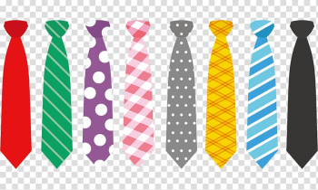 Several assorted-color neckties poster, Necktie Bow tie, color tie transparent background PNG clipart