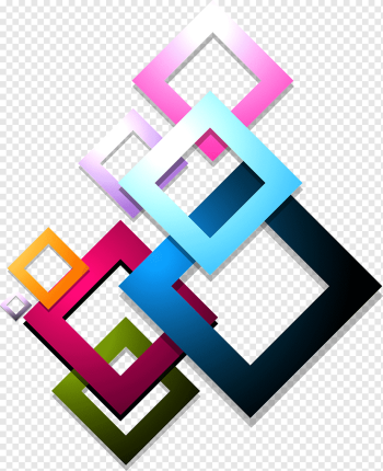 several square assorted-color illustration, Rhombus Euclidean Color, Colorful squares, color Splash, text, rectangle png