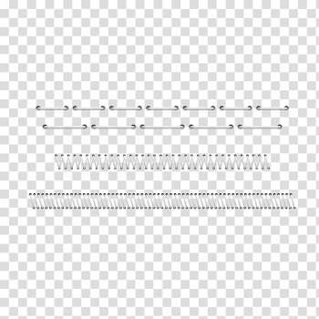 Sew patterns illustration, Line Black and white Angle Point, Needle stitched dividing line material transparent background PNG clipart