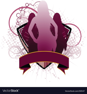 Sexy shield vector image Sexy shield vector image
