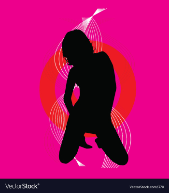 Sexy silhouette vector image Sexy silhouette vector image