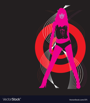 Sexy silhouette vector image Sexy silhouette vector image