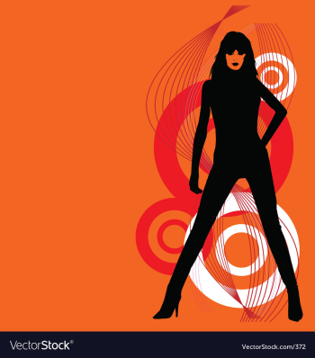 Sexy silhouette vector image Sexy silhouette vector image