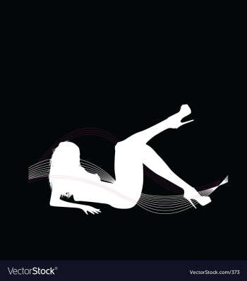 Sexy silhouette vector image Sexy silhouette vector image