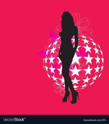 Sexy silhouette vector image Sexy silhouette vector image