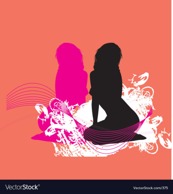 Sexy silhouette vector image Sexy silhouette vector image