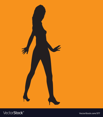Sexy silhouette vector image Sexy silhouette vector image