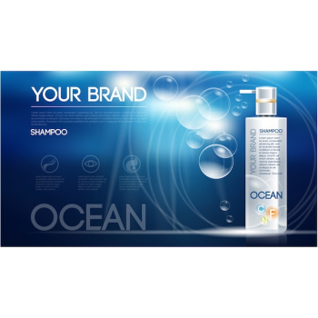 Shampoo background design Shampoo background design