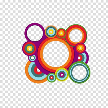 Shape Circle Geometry Color, Multi-colored circle border transparent background PNG clipart