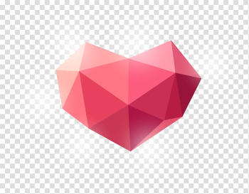 Shape Solid geometry Abstraction Three-dimensional space, Three-dimensional heart-shaped diamond transparent background PNG clipart