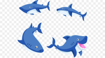 Shark Cartoon Royalty-free Illustration - Cartoon shark material 