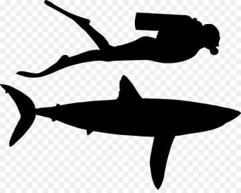 Shark Clip art Fauna Line Silhouette -  