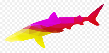 Shark Pink M Marine mammal Silhouette -  