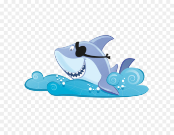 Shark Piracy Sticker Dolphin Galleon - BABY SHARK 