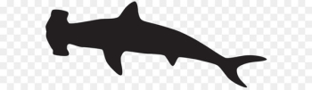 Shark Silhouette Porpoise - Hammerhead Shark Silhouette PNG Clip Art Image 