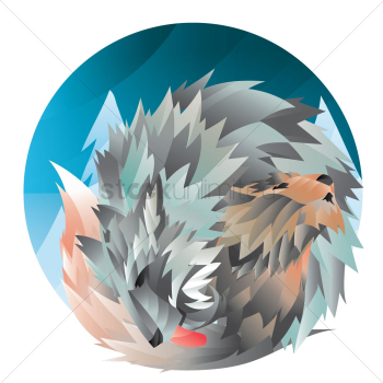 She-wolf and puppy She-wolf and puppy