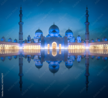 Sheikh Zayed Grand Mosque at night Abu-Dhabi, UAE