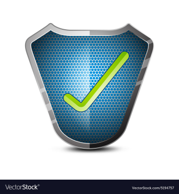 Shield positive vector image Shield positive vector image