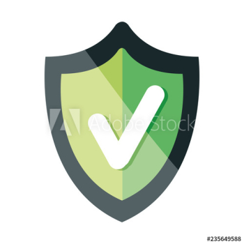 shield security with ok symbol