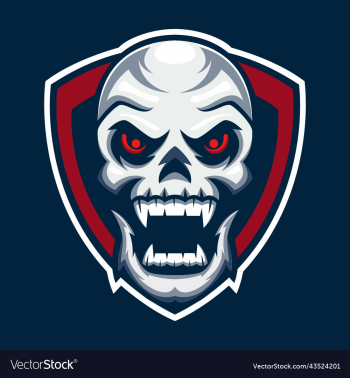 shield skull mascot logo shield skull mascot logo